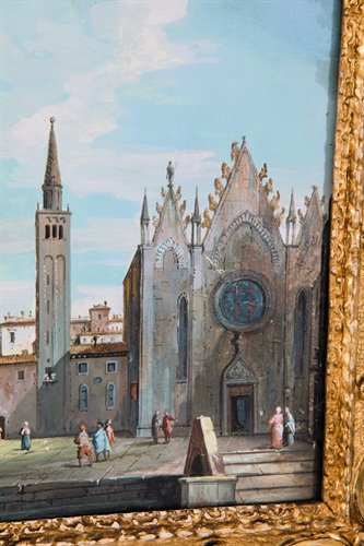 Paire de vues vénitiennes , fin du XVIIe siècle